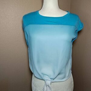 Hippie Rose knot tie ombre blouse Size XS
